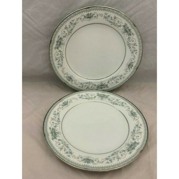Noritake China - Colburn Pattern - Pair Bread & Butter Plates - 6 3/8" - #6107 - Picture 8 of 9